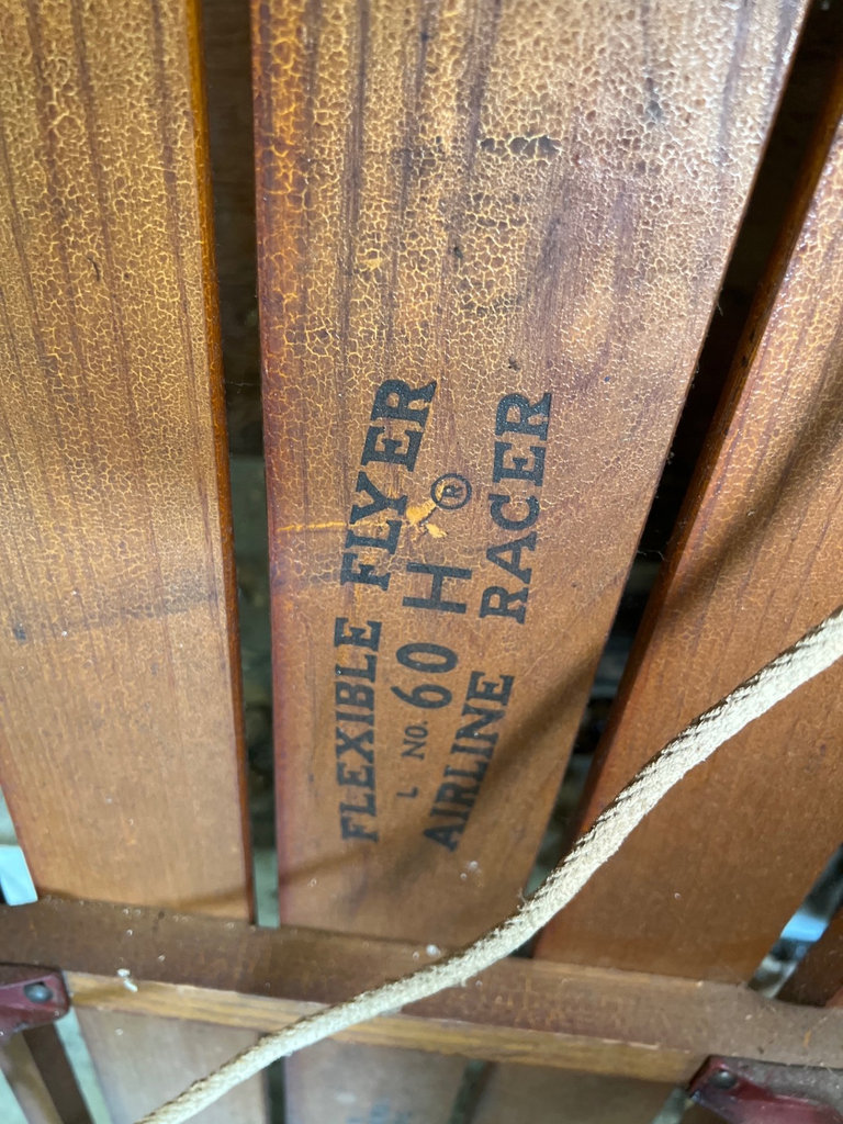 Vintage Flexible Flyer and other wooden sleds - image 3 of 8