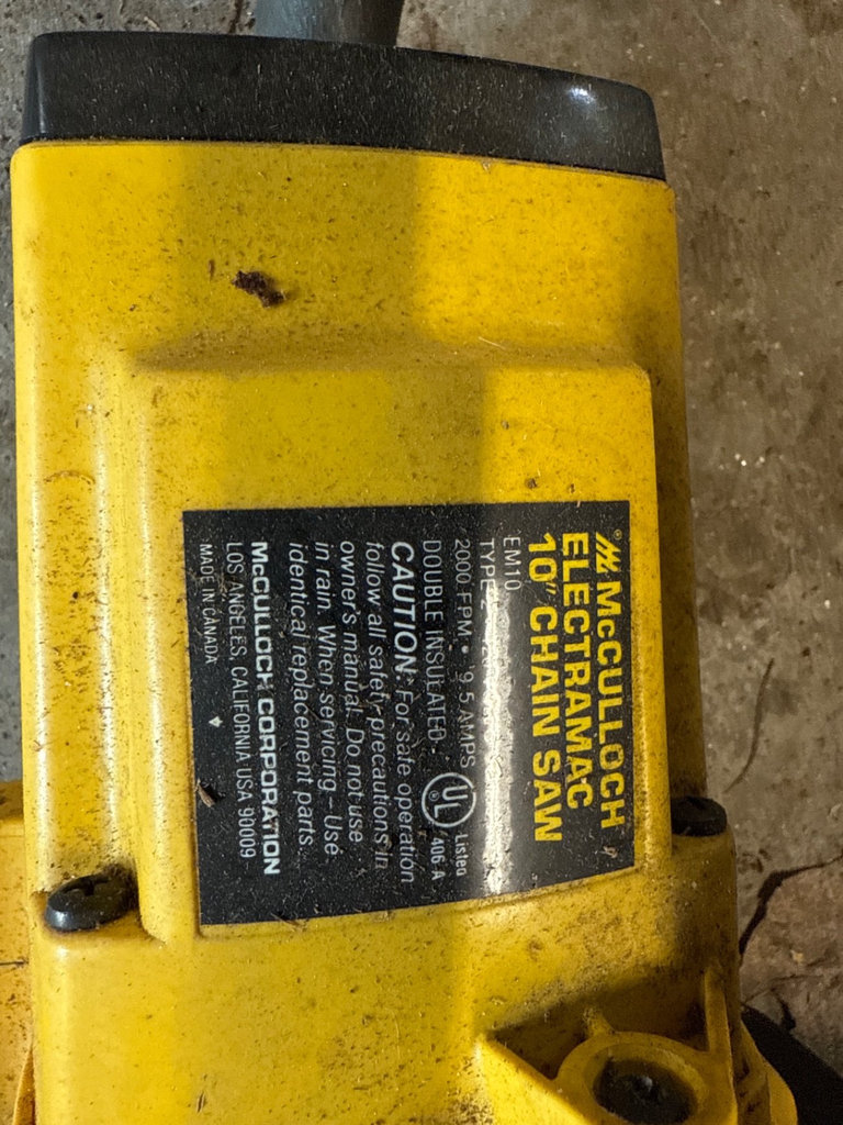 McCulloch chainsaw and Sears Craftsman belt sander with rotisserie kit and safety can - image 6 of 15