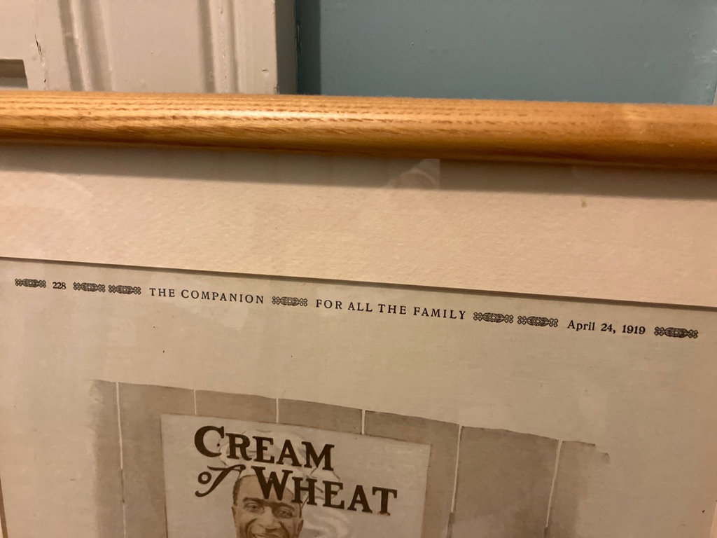 Vintage Cream of Wheat advertising posters in wood frames - image 3 of 8