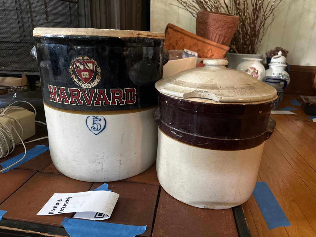 Two vintage stoneware crocks  - image 1 of 6