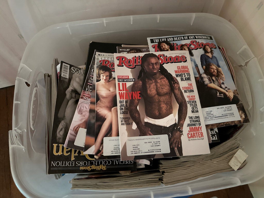 Rolling Stones Magazines in large bin  - image 3 of 5