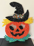 Vintage Halloween Skeleton Wall Hanging (Glows In Dark) & Popcorn Jack O’Lantern - thumbnail 13 of 14