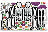 Vintage Halloween Skeleton Wall Hanging (Glows In Dark) & Popcorn Jack O’Lantern - thumbnail 11 of 14