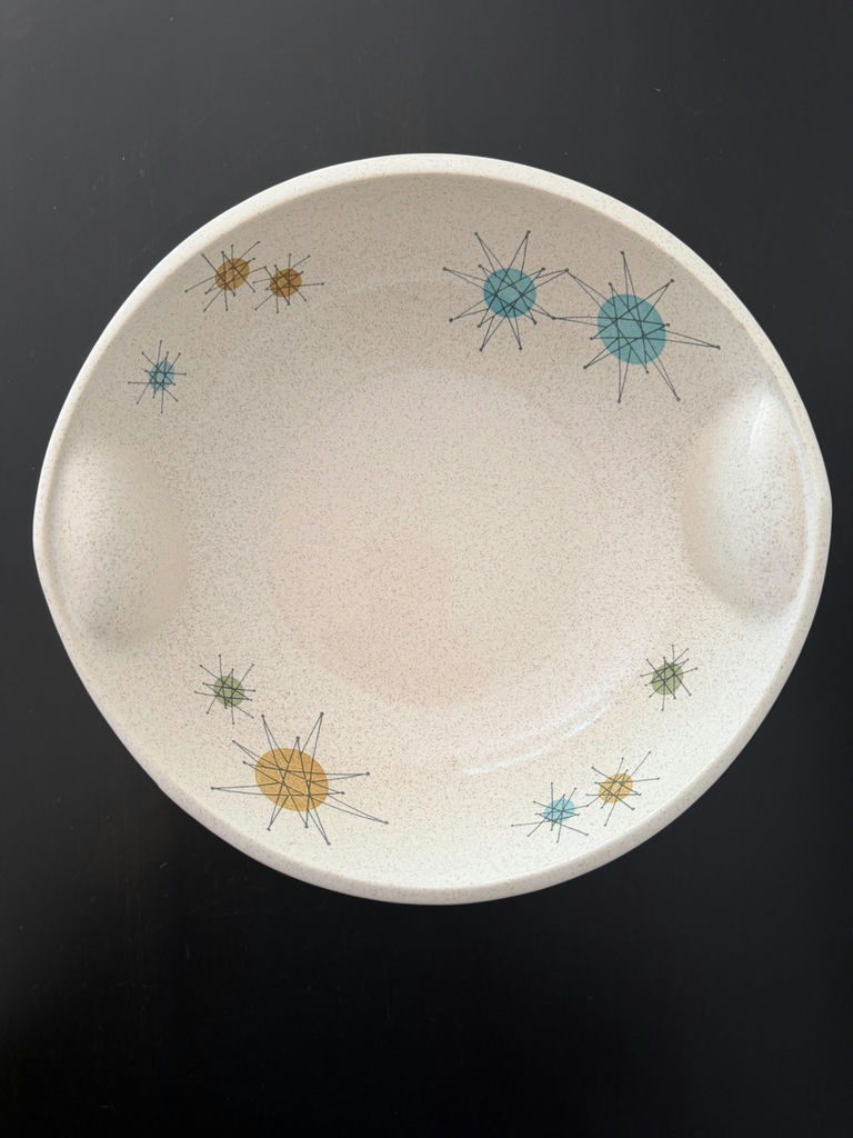 Franciscan Atomic Starburst MCM Covered Serving Bowl and Divided Dish - image 2 of 9