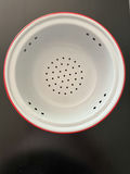 Vintage Pyrex Casserole Holders, Enamel Strainer, Calaphon Loaf Pan - thumbnail 2 of 13