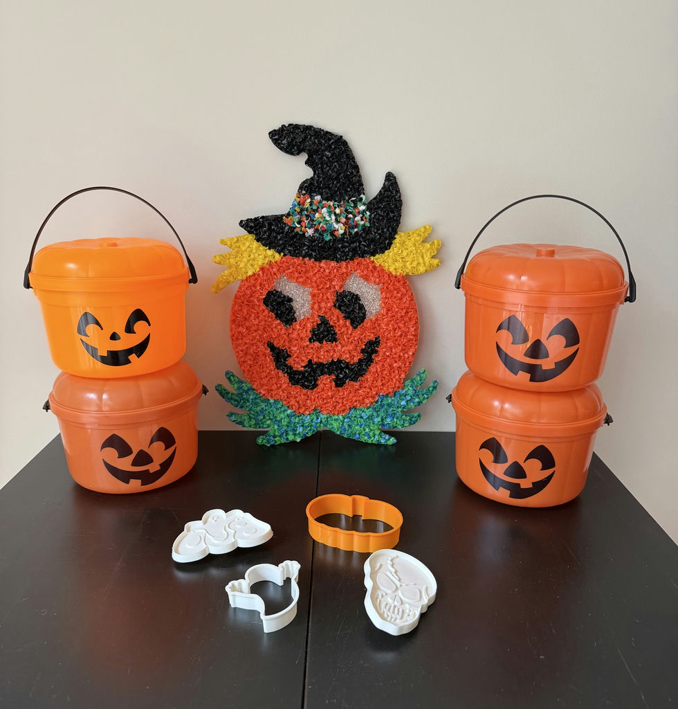 Vintage Halloween McDonald’s Pails, Popcorn Jack O’Lantern & Hallmark Cookie Cutters - image 1 of 13