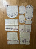 Vintage Embroidered Linen - Purple - thumbnail 1 of 9