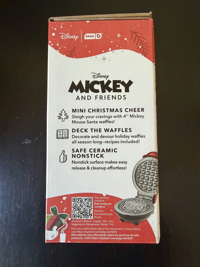 Dept 56 Santa Mickey Mouse  Figurine & Disney Mini Waffle Maker - image 9 of 9