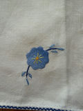 Vintage Handmade Table Linens: Appliqué Tablecloth/Napkins & Embroidered Placemats/Table Doily - thumbnail 6 of 10