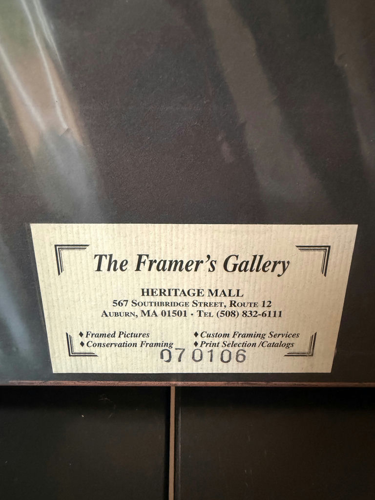 Signed LE Print Cranston Print Works Clock Tower in Webster, MA - image 7 of 11