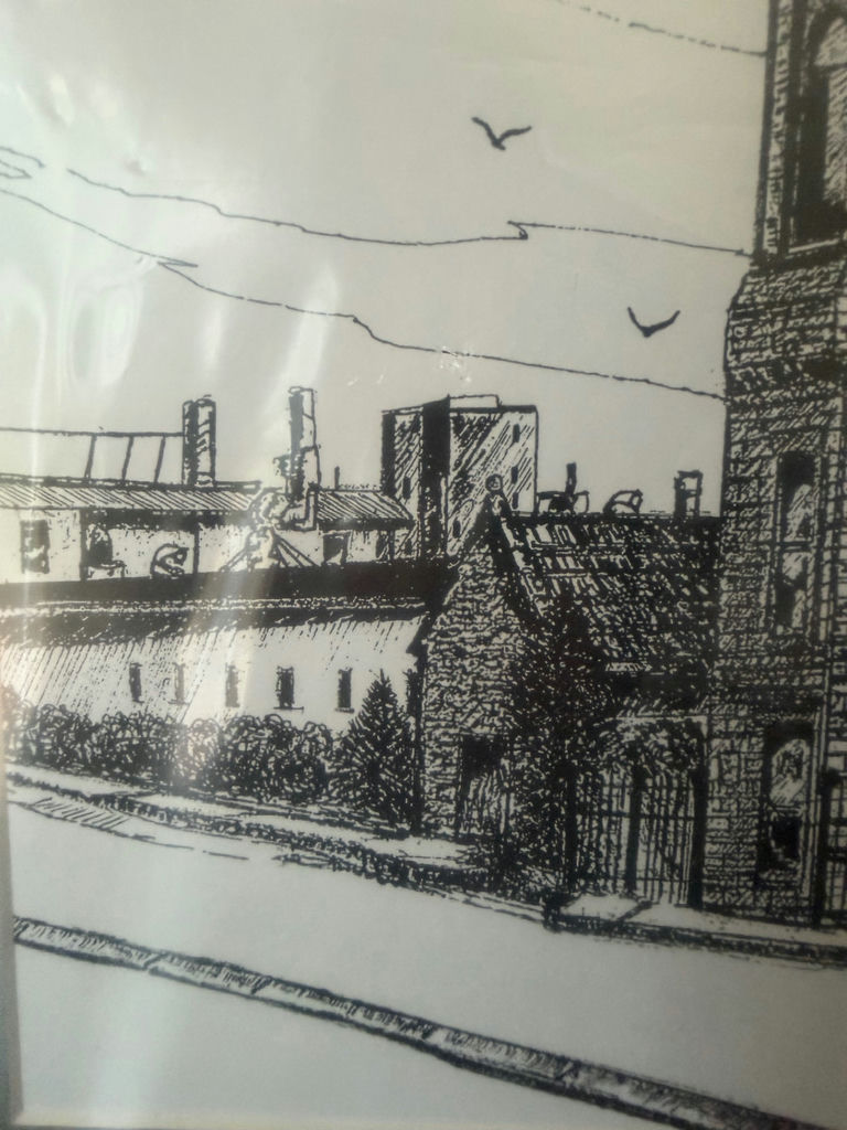 Signed LE Print Cranston Print Works Clock Tower in Webster, MA - image 5 of 11