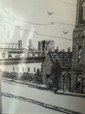 Signed LE Print Cranston Print Works Clock Tower in Webster, MA - thumbnail 5 of 11