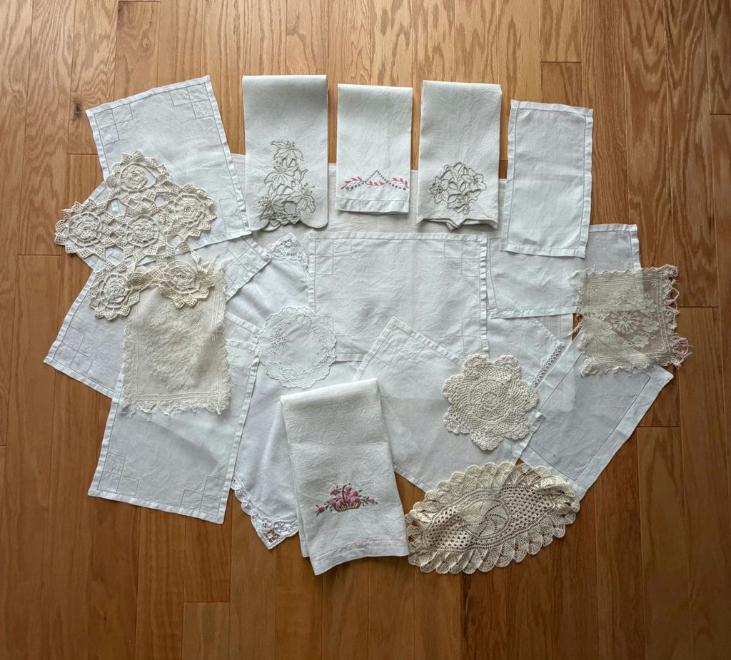 Vintage Linens - Hand Towels, Doilies, Other - image 1 of 14