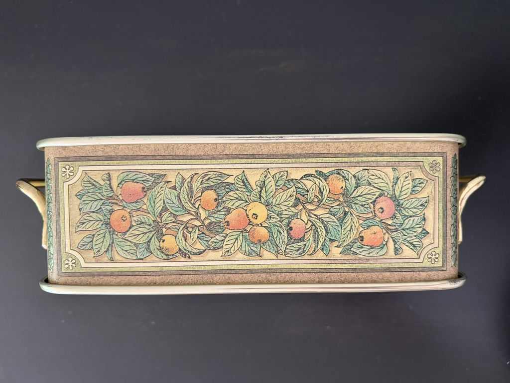 Vintage Pyrex Casserole Holders, Enamel Strainer, Calaphon Loaf Pan - image 4 of 13