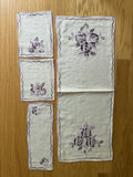 Vintage Embroidered Linen - Purple - thumbnail 4 of 9