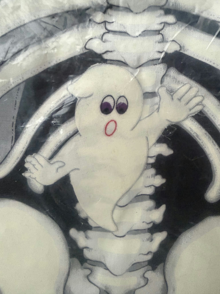 Vintage Halloween Skeleton Wall Hanging (Glows In Dark) & Popcorn Jack O’Lantern - image 9 of 14