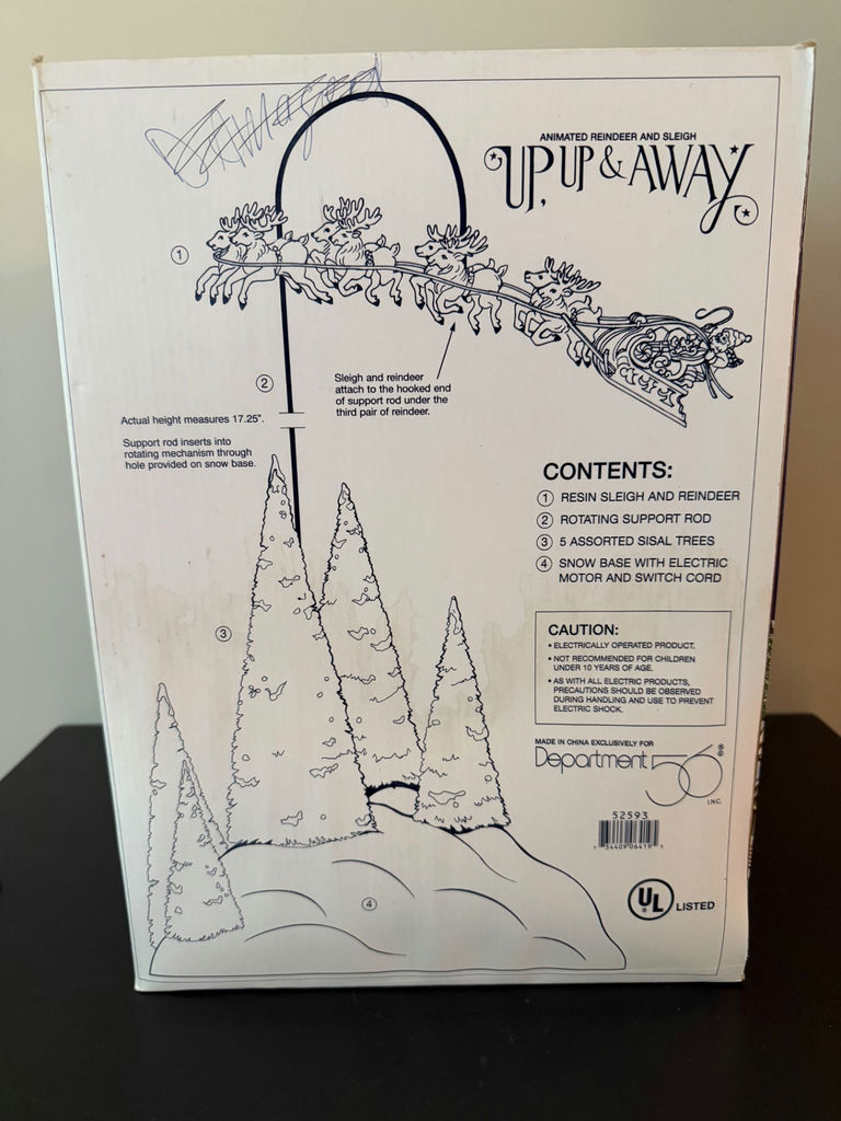 Department 56 Animated Up, Up and Away - Santa’s Sleigh & Reindeer - image 2 of 3