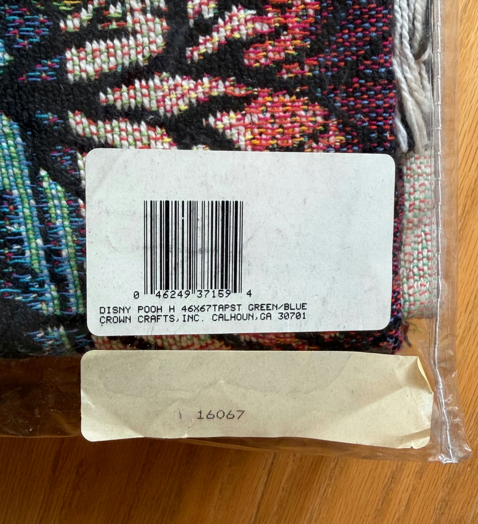 Vintage Disney Winnie the Pooh & Friends Tapestry Throw Blanket - New - image 3 of 4