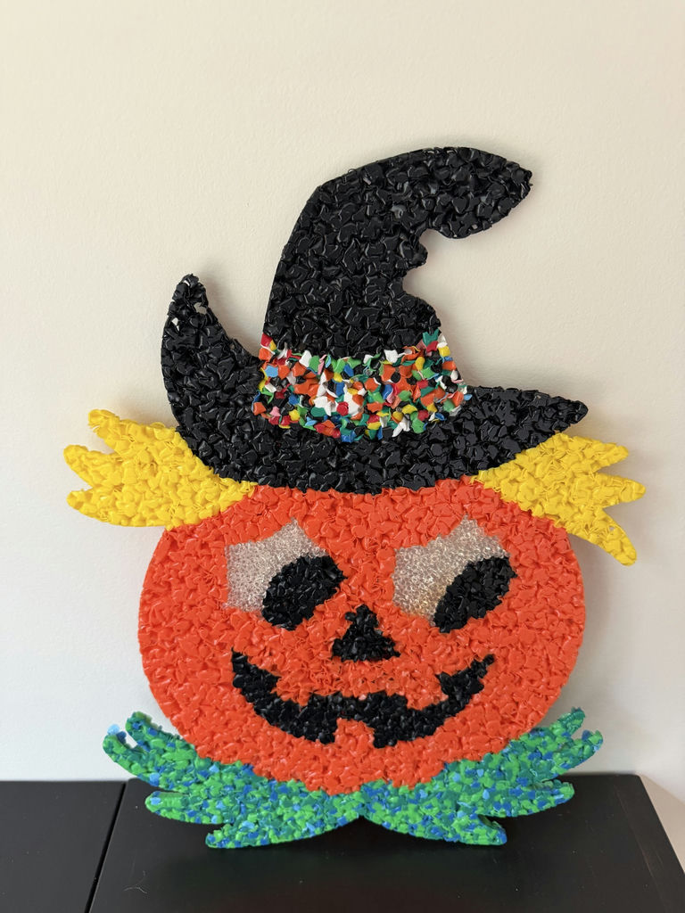Vintage Halloween Skeleton Wall Hanging (Glows In Dark) & Popcorn Jack O’Lantern - image 14 of 14