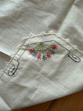 Vintage Handmade Table Linens: Appliqué Tablecloth/Napkins & Embroidered Placemats/Table Doily - thumbnail 8 of 10