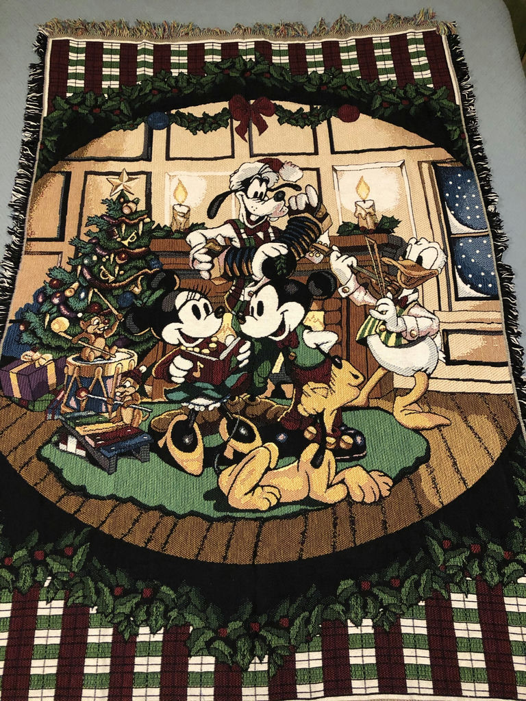Vintage Disney Mickey Mouse and Friends Tapestry Blanket Throw - image 1 of 4