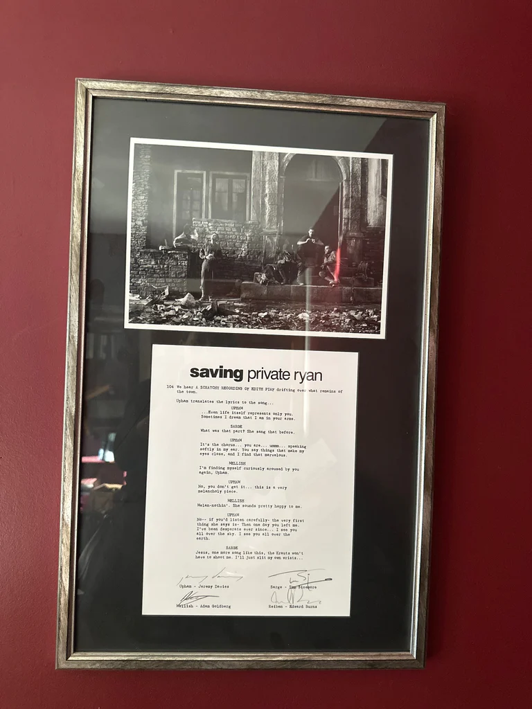 Framed Saving Private Ryan Script Display with Signatures  - image 1 of 5