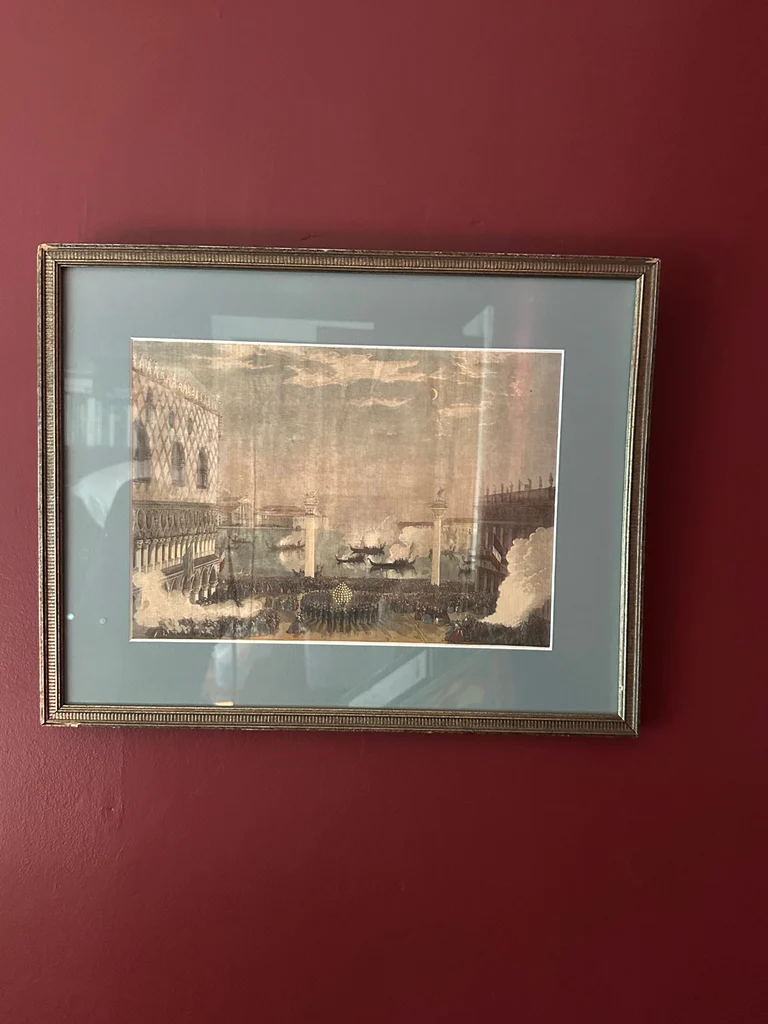 Framed Architectural Scene Print on Venice - image 2 of 2
