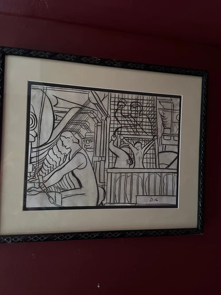 Black and white print related to Labor in Chains by Diego Rivera - image 2 of 2