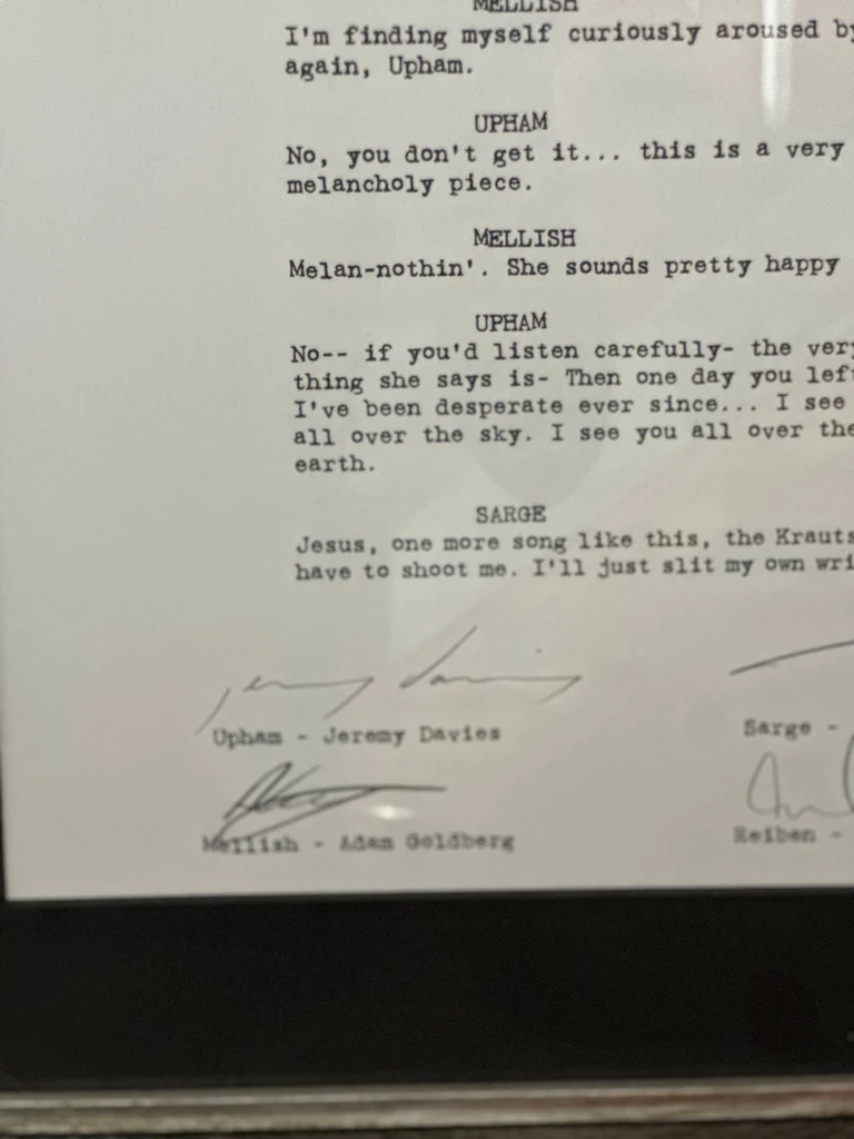 Framed Saving Private Ryan Script Display with Signatures - image 3 of 5