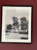 Framed photograph of Statue of Liberty Head on Display in Paris Park in 1883 - thumbnail 1 of 1