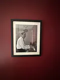 Framed Black and White Photograph of Richard Nixon playing the piano - thumbnail 2 of 2