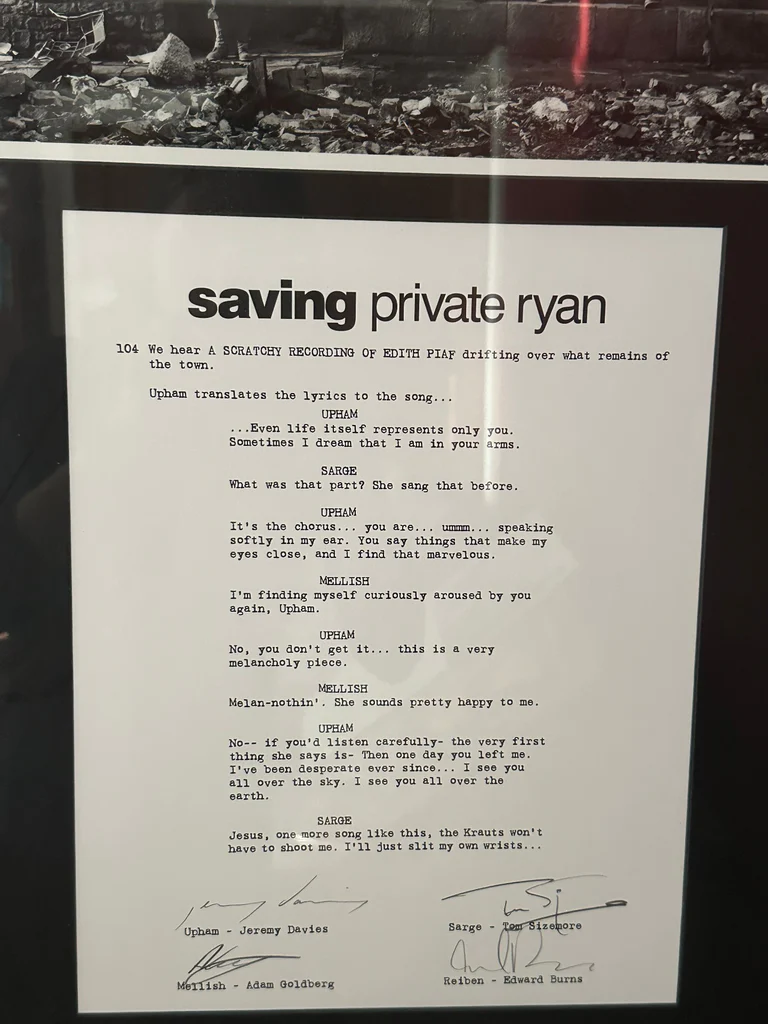 Framed Saving Private Ryan Script Display with Signatures  - image 5 of 5