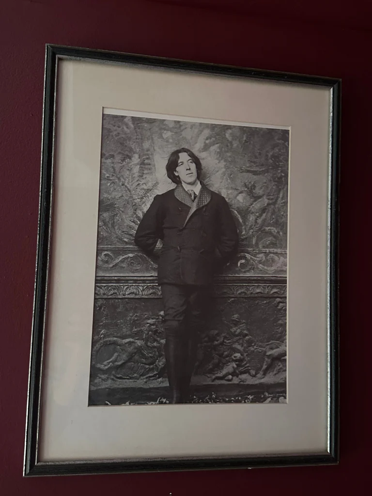 Framed Black and White Portrait Print of Oscar Wilde - image 1 of 1
