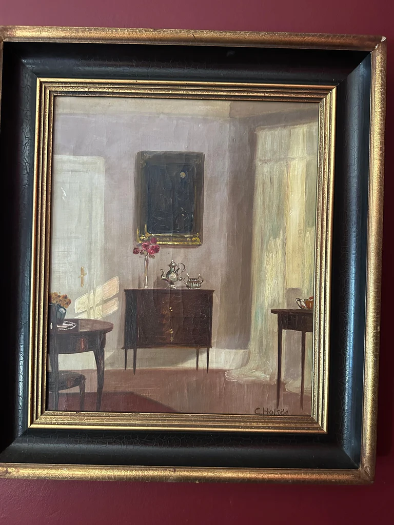Signed oil painting by Danish painter Carl Vilhelm Holsoe - image 2 of 8
