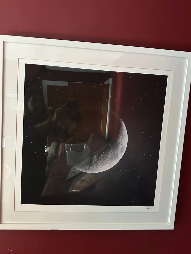 Framed Lunar Photograoh against a dark background - image 2 of 2