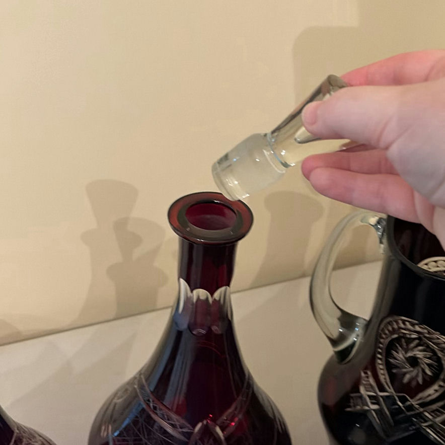 Cut Crystal Ruby Red Glassware Set - image 8 of 14