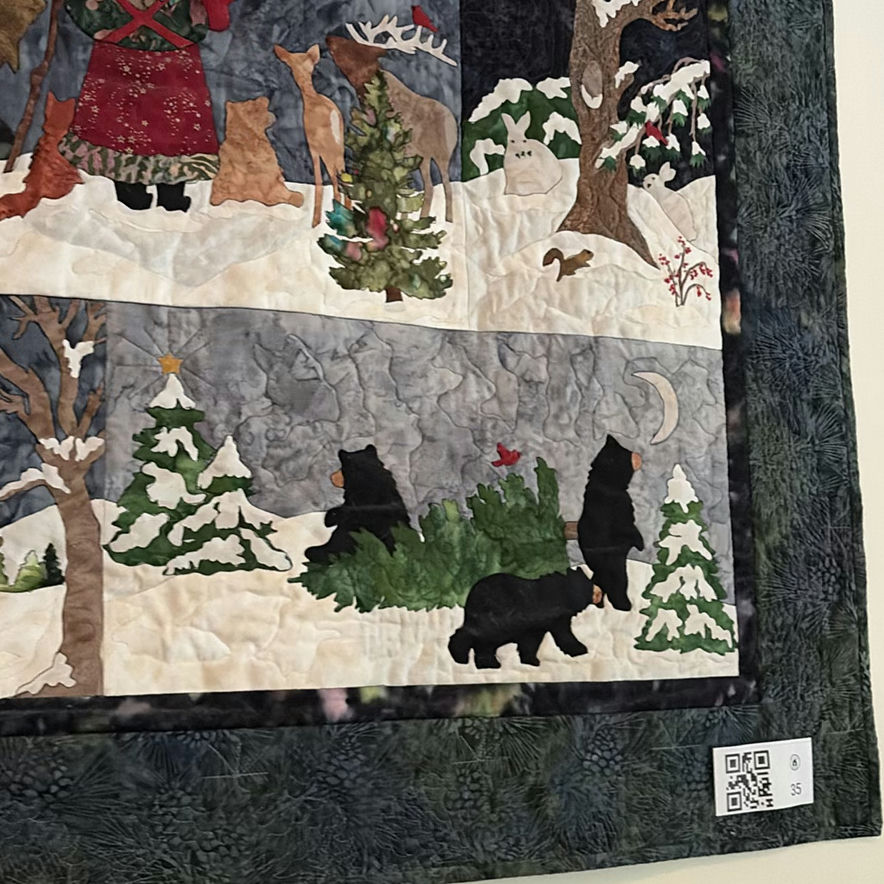 Large Winter-Themed Quilted Wall Hanging - image 7 of 9