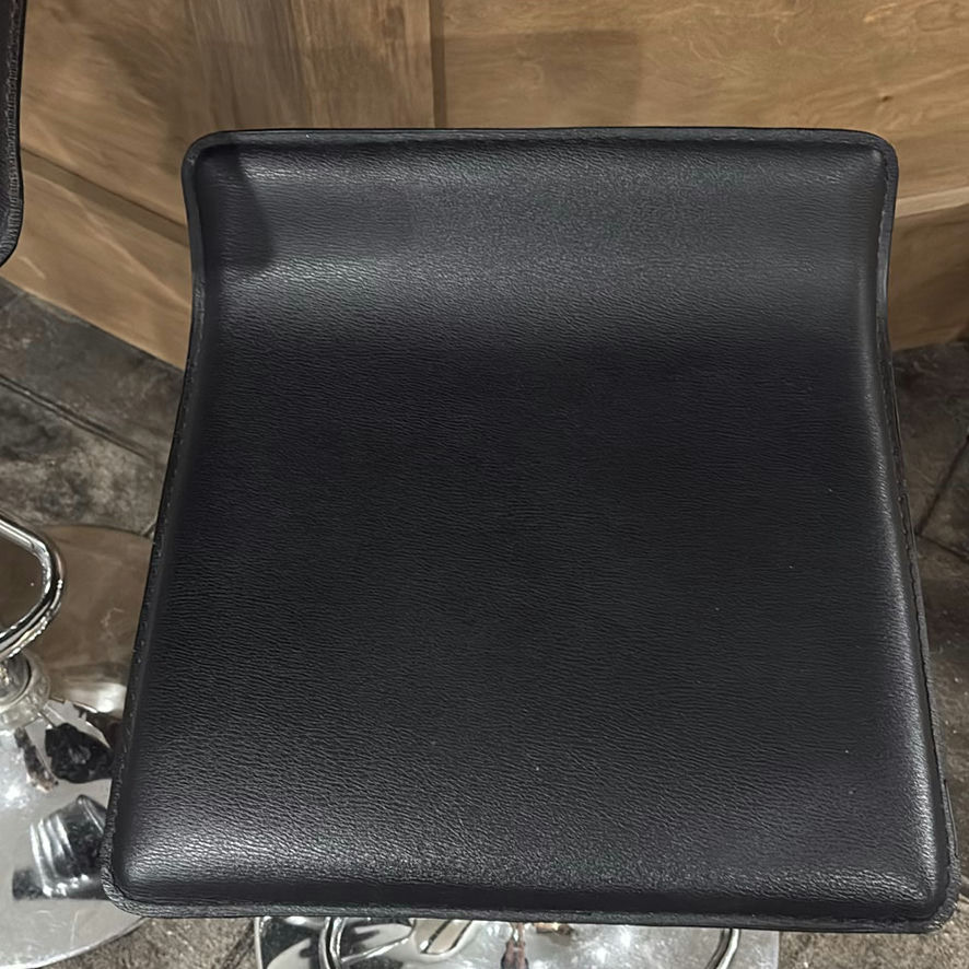 Set of Three Black Adjustable Bar Stools - image 2 of 8