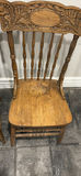 Three Press Back Wooden Dining Chairs - thumbnail 5 of 16