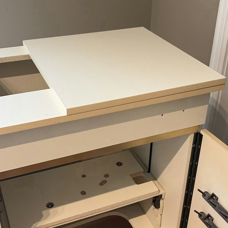 White Fold-Out Sewing Cabinet Table - image 6 of 10