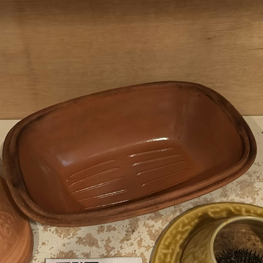 Römertopf Clay Baker and Ceramic Floral Frog - image 2 of 8