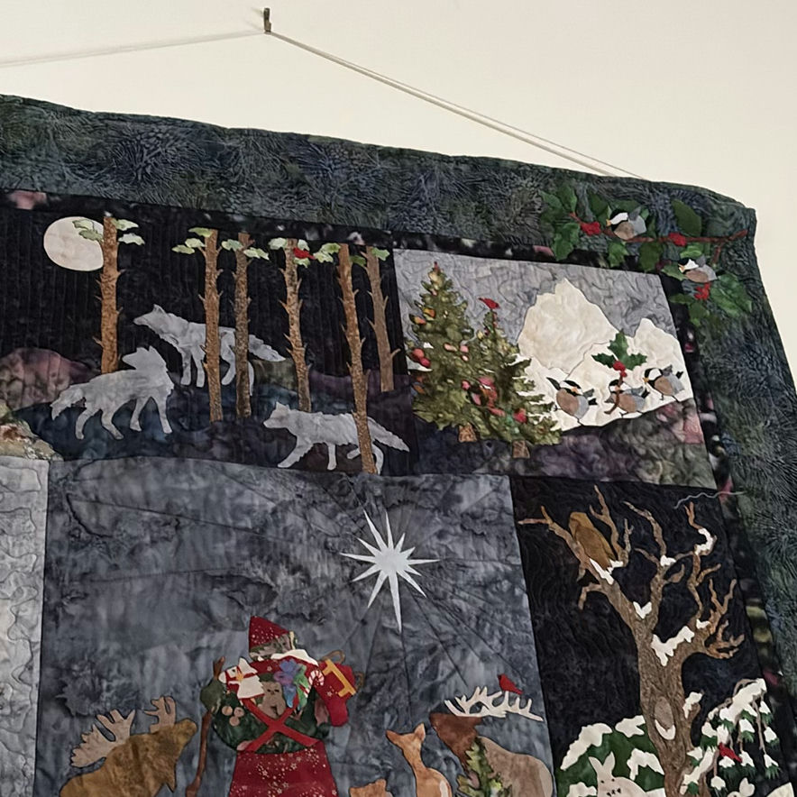 Large Winter-Themed Quilted Wall Hanging - image 5 of 9
