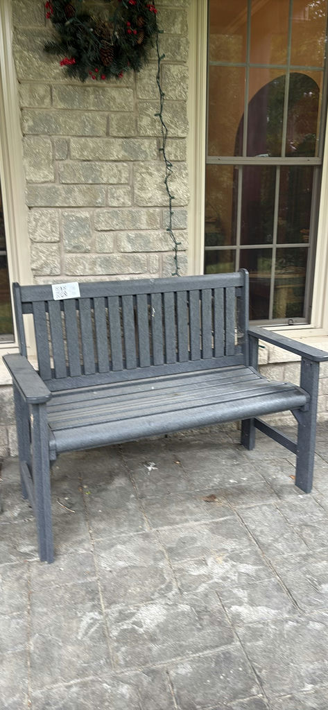 Gray Outdoor Bench