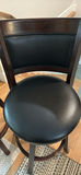 Pair of Dark Wood Swivel Bar Stools - thumbnail 4 of 13