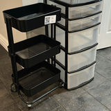 Rolling Utility Cart and Plastic Drawer Storage Unit - thumbnail 2 of 7
