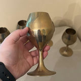 Decorative Metal Tray and Six Goblets - thumbnail 11 of 12