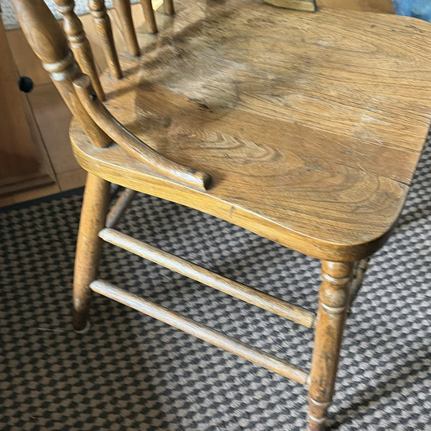 Three Press Back Wooden Dining Chairs - image 15 of 16