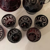 Cut Crystal Ruby Red Glassware Set - thumbnail 3 of 14