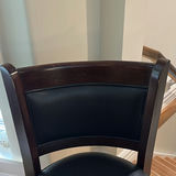 Pair of Dark Wood Swivel Bar Stools - thumbnail 6 of 13