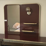 Retro Style Dresser with Vanity Mirror and Shelves - thumbnail 3 of 12